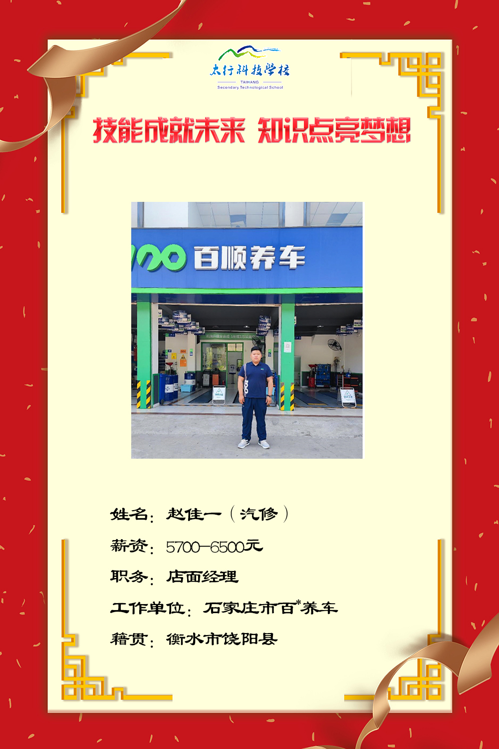 乘風破浪，披荊斬棘丨石家莊太行科技中等專業(yè)學?！熬蜆I(yè)之星”名單公布！